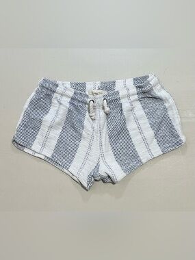 Ocean Drive White & Navy Striped Seersucker Athletic Shorts